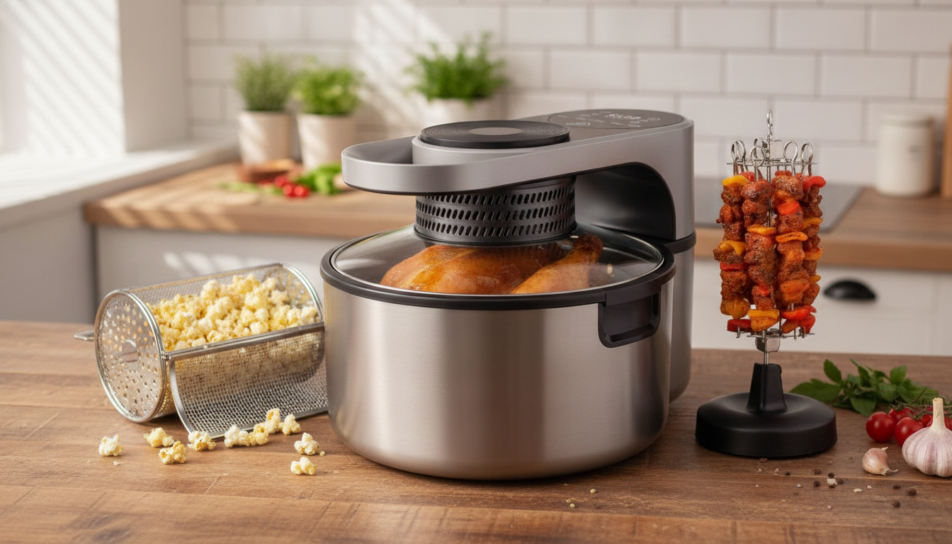 8L Air Fryer Smart Baking Oven with BBQ Grill Rack