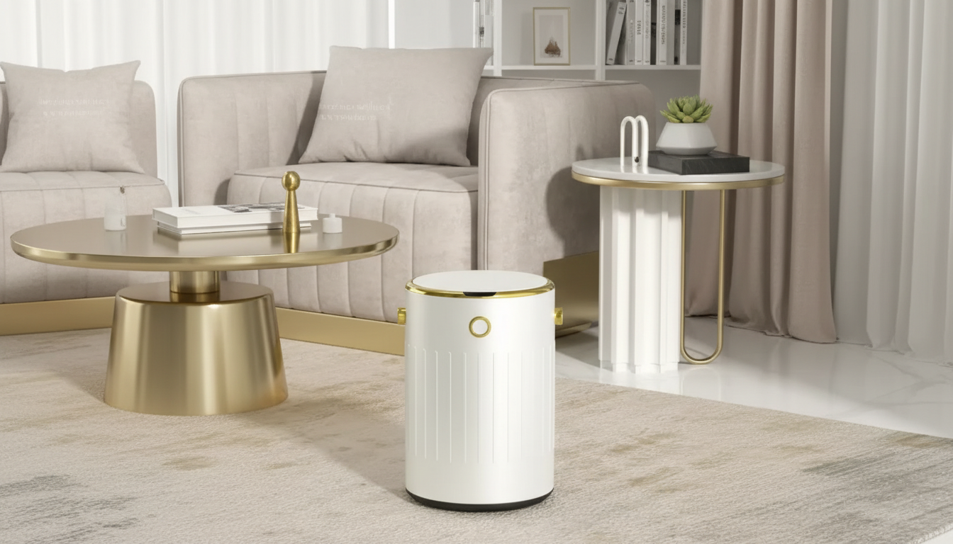 9L Sensor Trash Can: Hands-Free Metal Bin with Lid