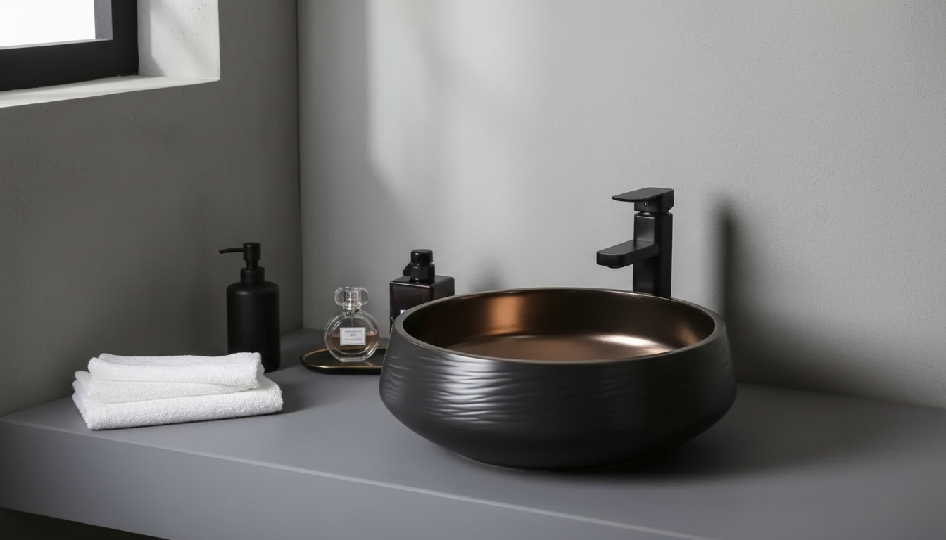 Black & Bronze Ceramic Bathroom Sink Set: Buying Guide