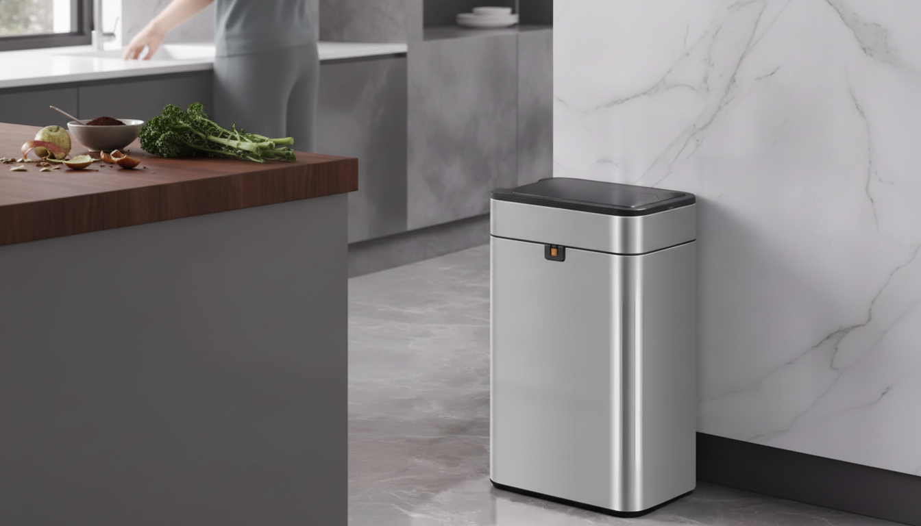 Touchless Sensor Trash Can: Stainless, High-Capacity